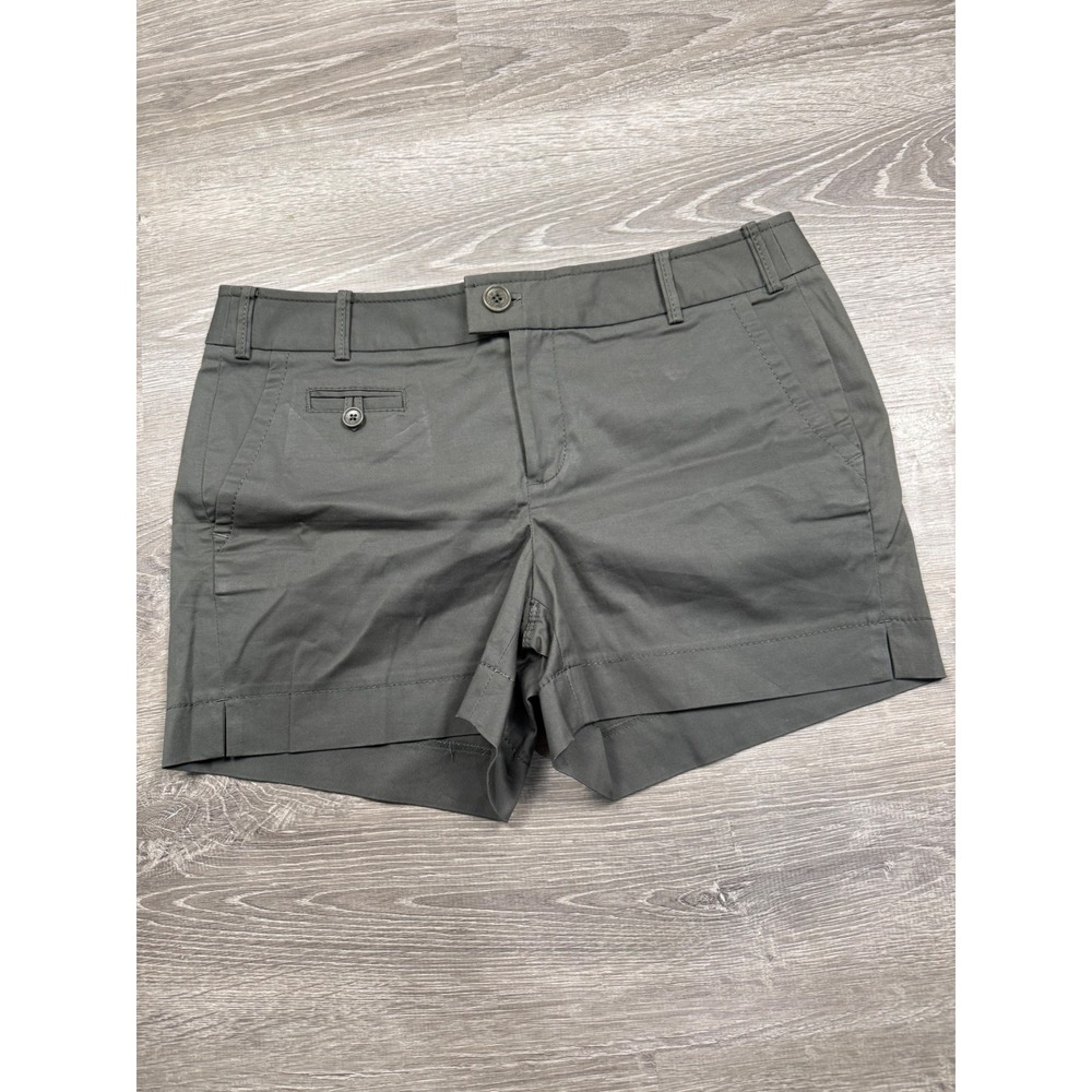 Banana Republic Martin Fit Shorts Womens 8 Dark Green Gray Chino 4 Inseam NWT